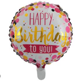 Happy Birthday Balloon - Pink